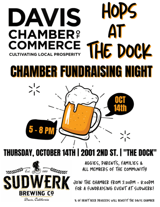 poster for Hops at the Dock fundraiser event